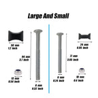 6 Pack 8Mm X 94Mm Trampoline Screws Steel Trampoline Screws Long Screw Trampoline Replacement Parts Trampoline Accessories Enhan
