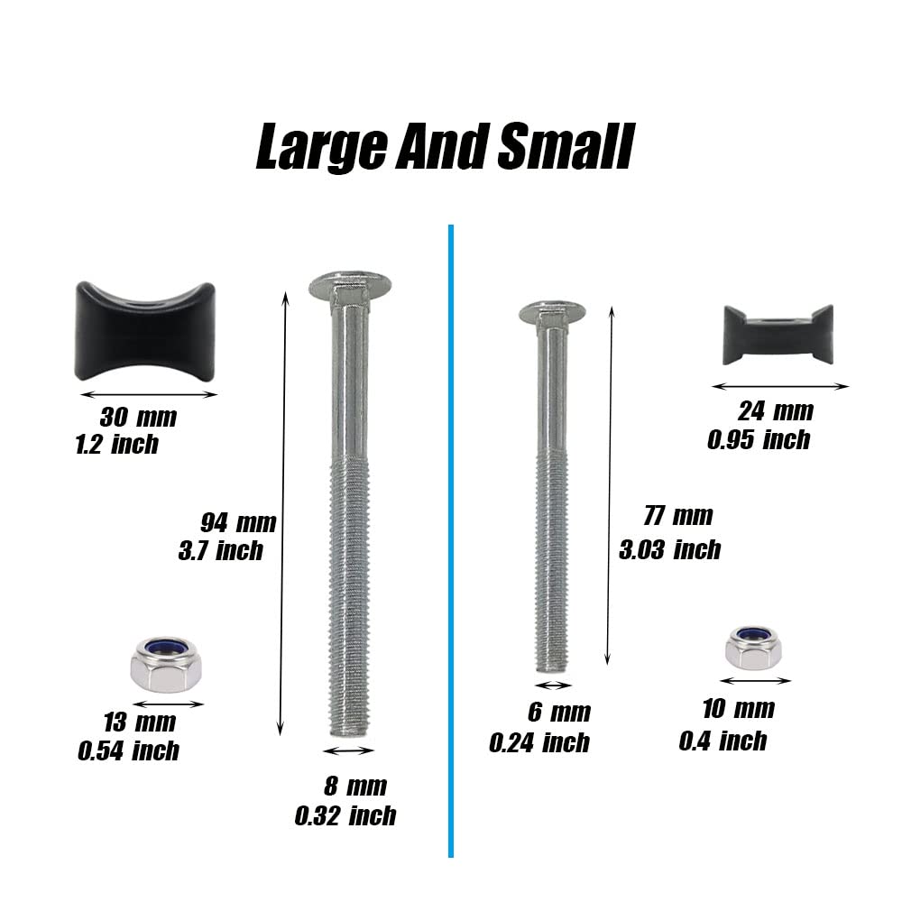 6 Pack 8Mm X 94Mm Trampoline Screws Steel Trampoline Screws Long Screw Trampoline Replacement Parts Trampoline Accessories Enhan