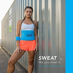 Sports Research Sweet Sweat Waist Trimmer for Women and Men - Sweat Band Waist Trainer Belt for High Intensity Training and Gym