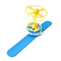 KolorFish Indoor Outdoor Play Spinning and Flying Disc Slap Wristband Disc Launcher Slap Band with Frisbee Toys for Kids (Blue)