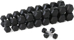 Wf Athletic Supply Rubber Coated Hex Dumbbell Set, Multiple Choices Available - Dumbbells With Rack Stand And Mat, Or Dumbbells 