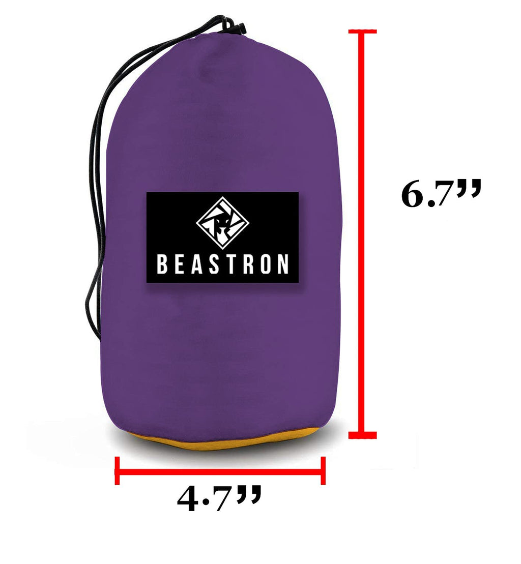 [Upgraded] Beastron Portable Single & Double Nylon Hammock With Two Tree Straps(Each 18+1 Loops) For Backpacking, Hiking, Travel