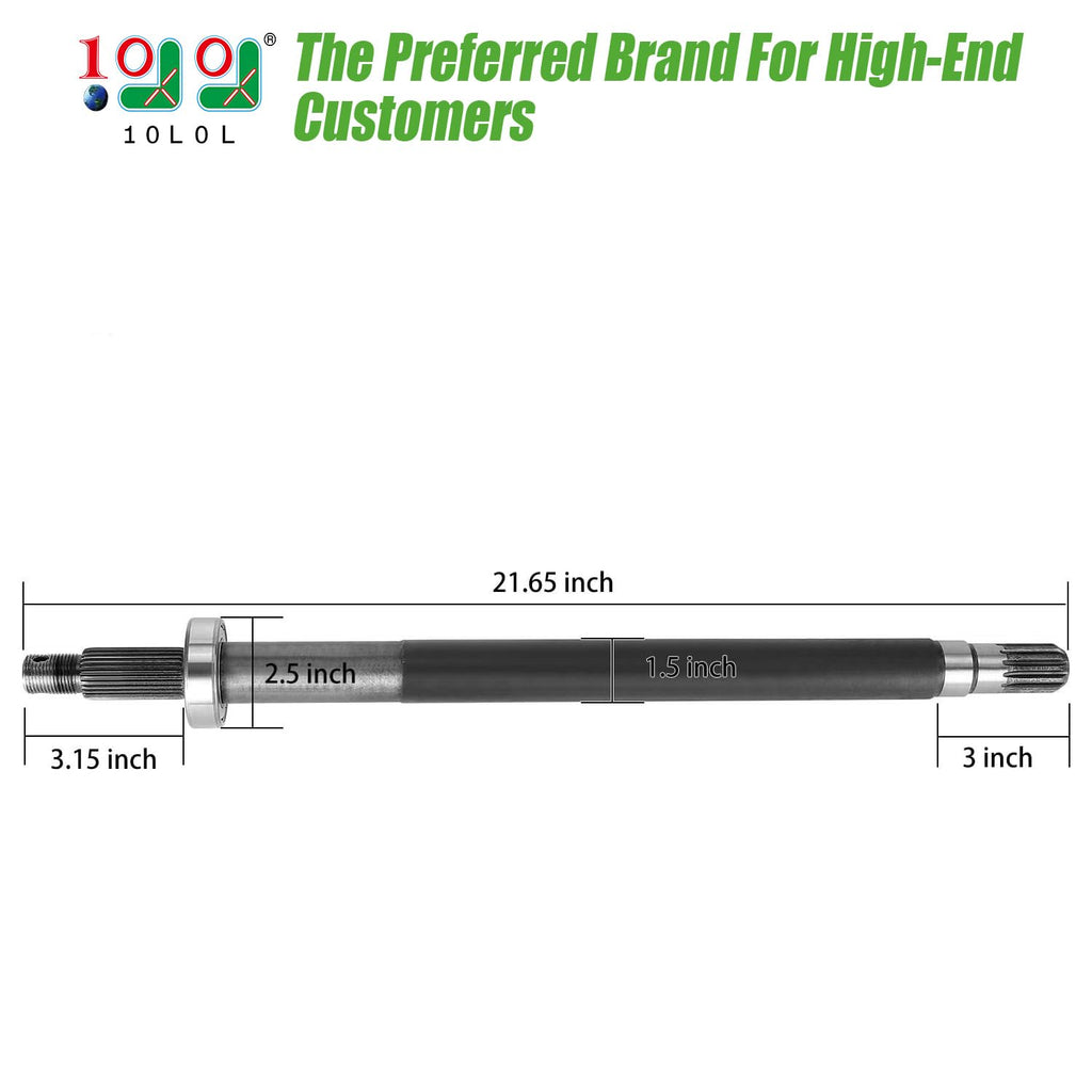 10L0L Driver Side Rear Axle Shaft For 1994.3-2009 Ezgo Gas Txt, Medalist, St, Mpt Gas Golf Cart, Includes Bearing, Oem# 72056G01