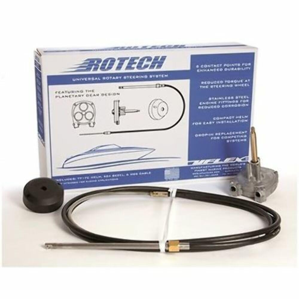 Uflex Rotech Rotary Steering Package-Cable, Bezel, Helm (16')