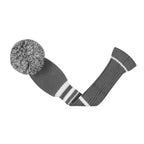 Scott Edward Steel Gray White Stripes Golf Club Covers Set Of 4 Double-Layer Yarn Knit Driver Head Cover*1 Fairway Head Covers*2