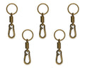 DS. DISTINCTIVE STYLE Carabiner Clip Keyring Stainless Steel Spring Keychain with Snap Hook Quick Release Key Rings (Bronze)