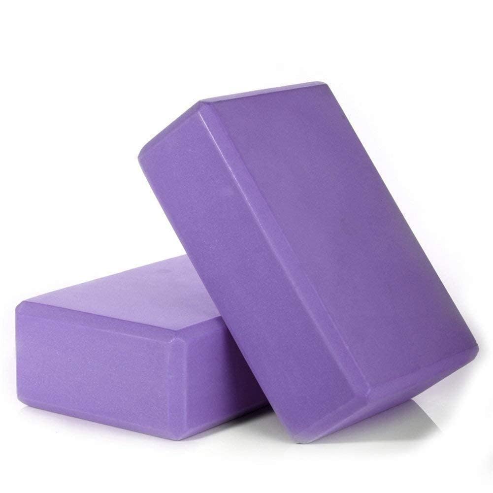 Dhairya Yoga Blocks Set Of 2  High Density Eva Foam Yoga Brick For Stretching, Balance & Support  NonSlip, Lightweight & Dura