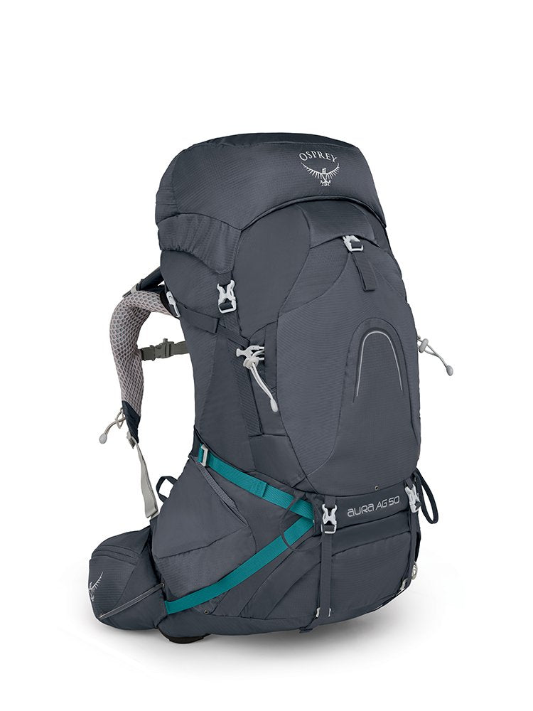 Osprey Aura AG 50L Womens Backpacking Backpack, Vestal Grey, X-Small