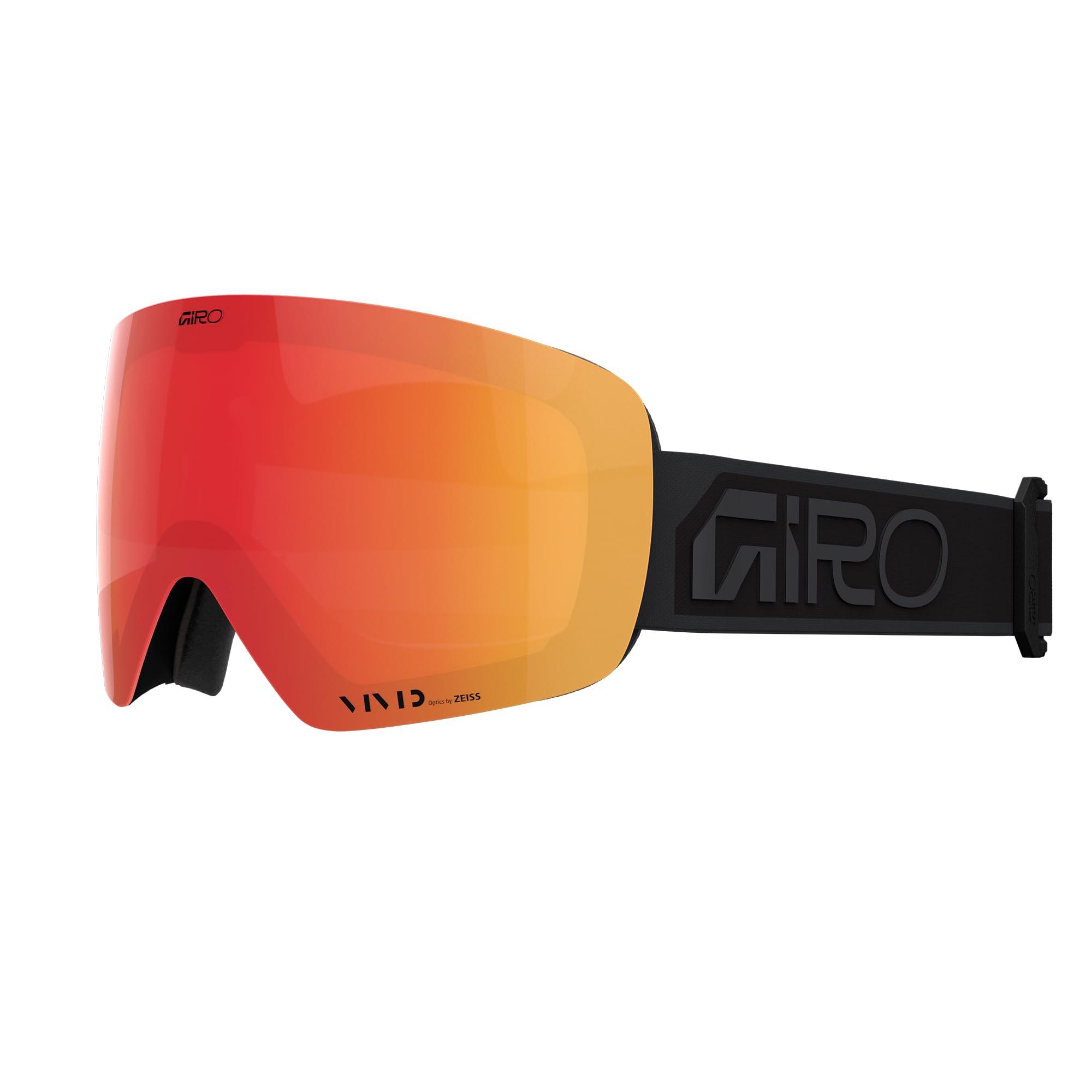 Giro Contour Ski Goggles - Snowboard Goggles for Men, Women, Youth - Black Wordmark - Vivid Ember & Vivid Infrared
