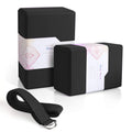 ARLTB 2 Pack Yoga Blocks 9x 6x 4 EVA Foam Blocks with Strap, High Density Block for Support and Deepening Poses