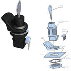 2Pcs Push Button Series Plastic & Metal To Close Latch With Locking For Marine Boat Tool Box, Glove Box
