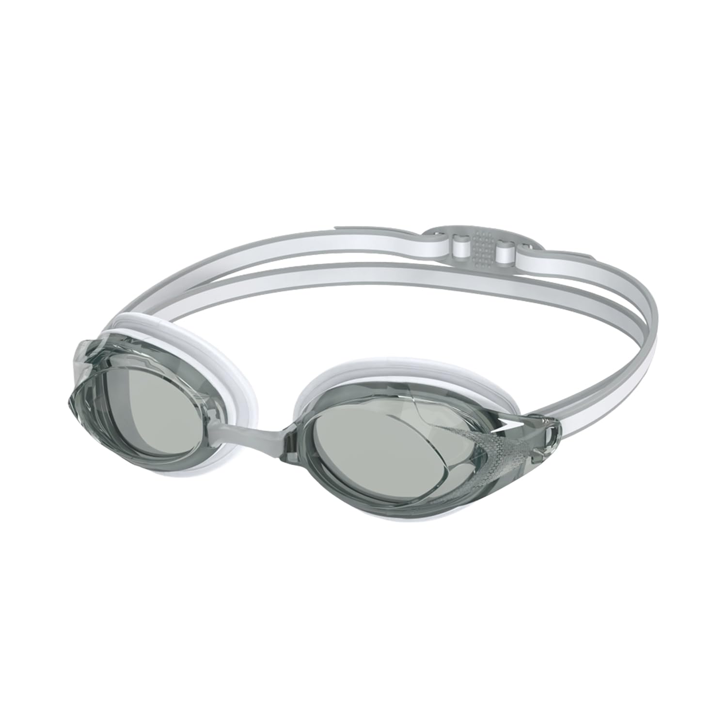 Speedo Womens Vanquisher 3.0 Swim Goggles - White/Steel | Comfortable Fit, Anti-Fog, UV Protection, Latex Free Swimming Goggles 