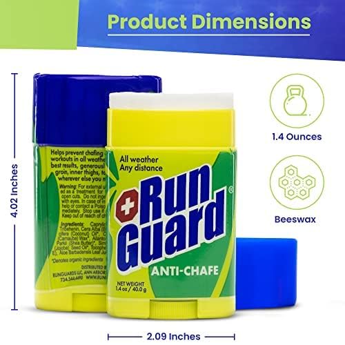 Anti-Chafing Stick - Made With 100% Plant-Based Ingredients Plus Beeswax. Works For All Distance Runners From 5K Walks/Runs To 1