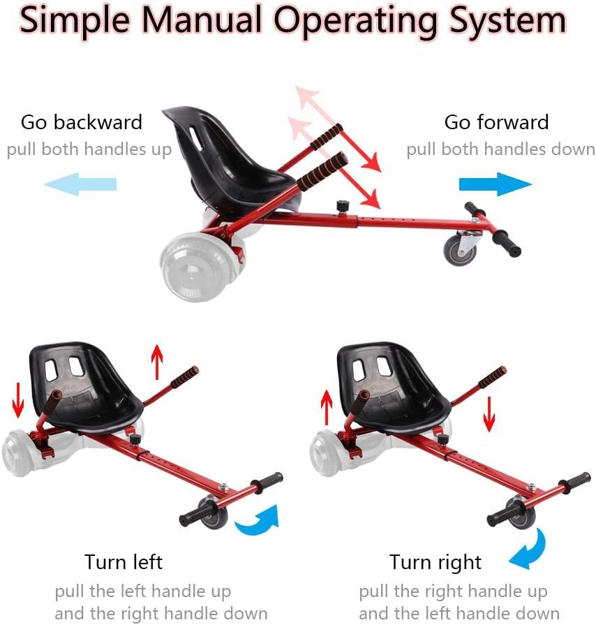 Hoverboard Seat Attachment For 6.5   -10    Hover Board, Buggy Go Kart Conversion Kit, Accessory For Self Balancing Scooter, Hov
