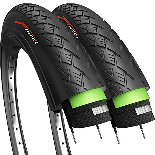Fincci Pair 700X35C Tire Foldable 37-622 With 1Mm Antipuncture Protection For Cycle Road Mountain Mtb Hybrid Touring Electric Bi
