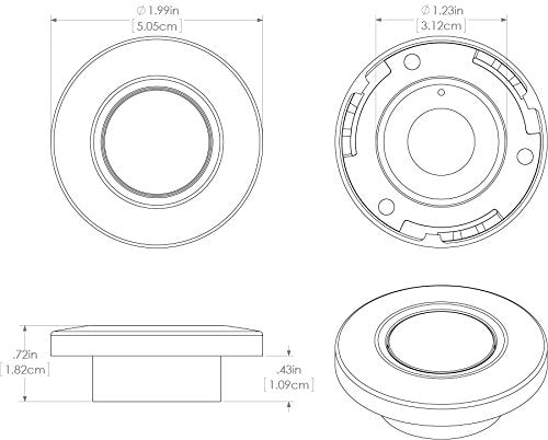 Lumitec Orbit Down Light, White, Spectrum Rgbw, Flush Mount