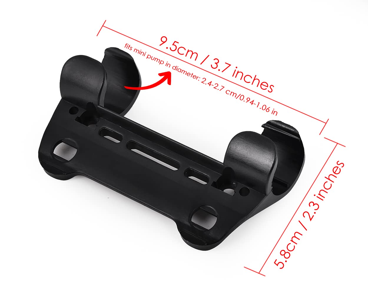 Mini Bike Pump Bracket (Note: Fits For Pump In Diameter 0.94-1.06 In/2.4-2.7 Cm) Road Bike Hand Pump Holder Bicycle Frame-Mounte