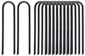 Gtongoko Trampolines Wind Stakes 12 Pack 12 Inch, Heavy Duty U Shaped Rebar Stake Ground Anchors Galvanized Steel Safety Trampol