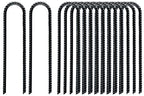 Gtongoko Trampolines Wind Stakes 12 Pack 12 Inch, Heavy Duty U Shaped Rebar Stake Ground Anchors Galvanized Steel Safety Trampol