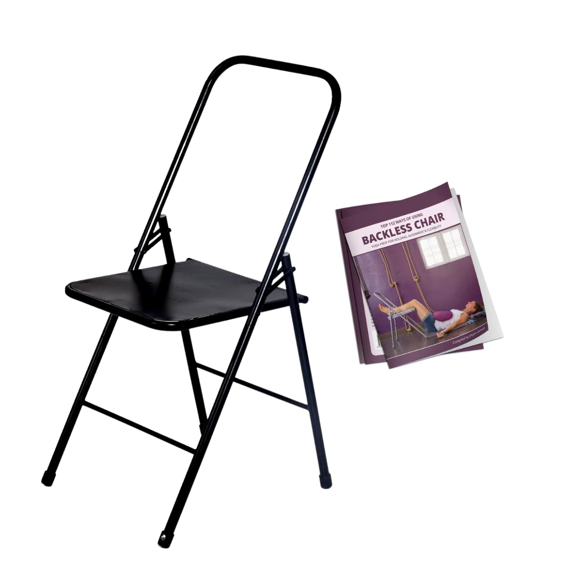 Friends Of Meditation Iyengar Yoga Chair | Backless Yoga Chair For Holding, Alignment, Flexibility | Size: Large; Capacity: 100K