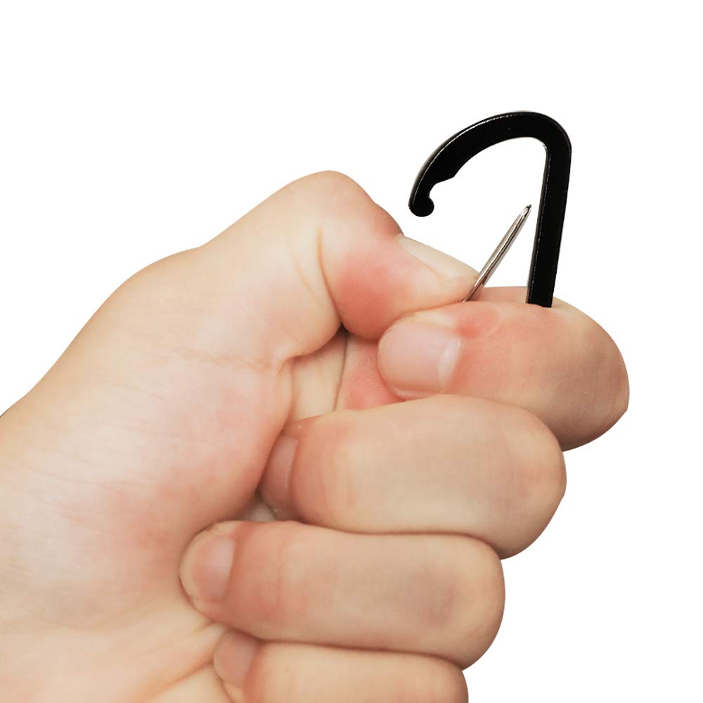Abcool 10Pcs Keychain Clips Mini Carabiner - 1 5/8Inch Small Aluminum Durable Quick Release Auto Locking D-Shape Spring Loaded W