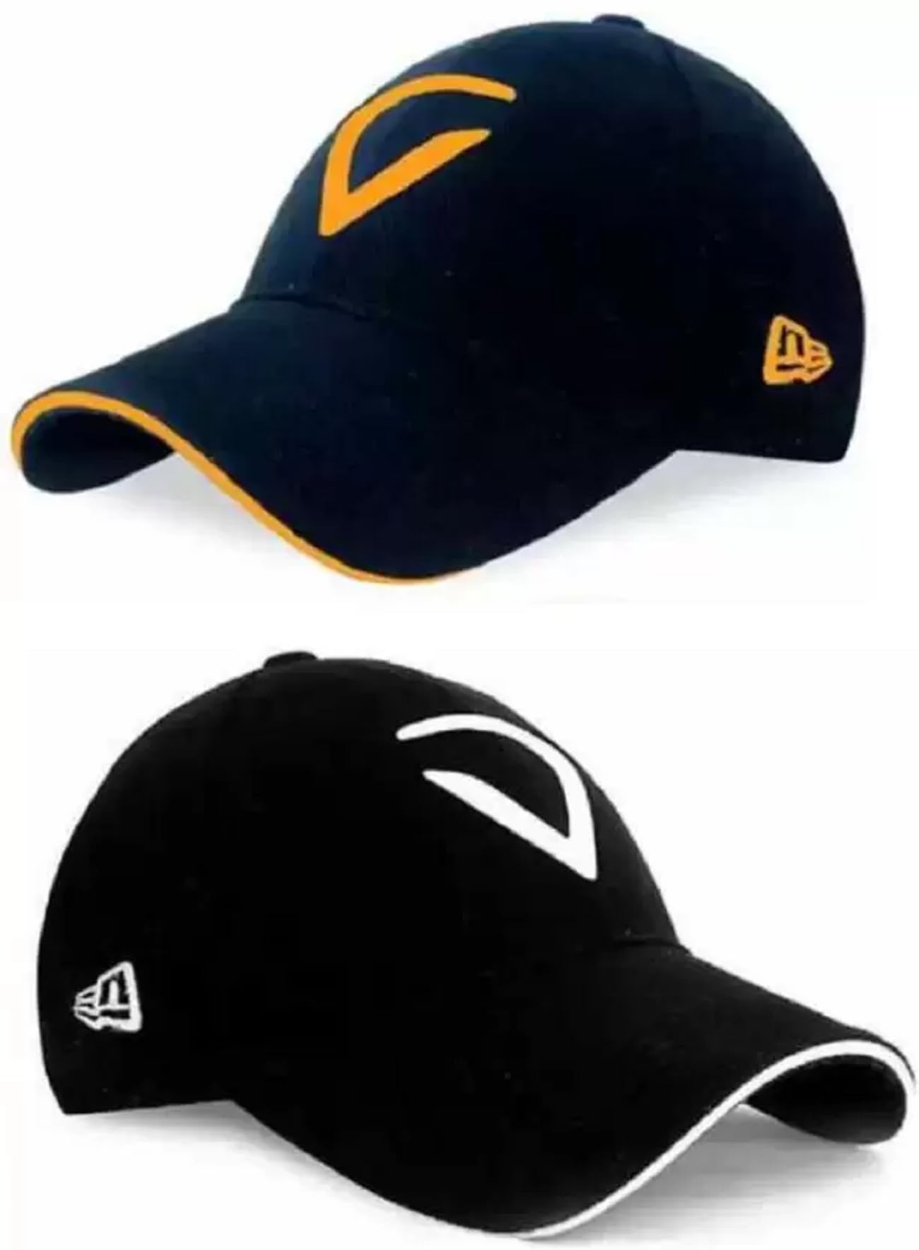Blucaps BoyS Combo Of Stylish Cotton V Caps  Pack Of 2 Black, Free Size