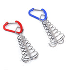 Alnicov 10Pcs Square Deck Anchor Pegs,Tent Awning Anchor With D-Shaped Carabiners For Camping Outdoor Timber Deck Plank Random C