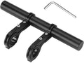 Bicycle Handlebar Extension, 20cm Multifunction Double Bike Handlebar Extender Aluminum Alloy Bracket Extension Flashlight Holde