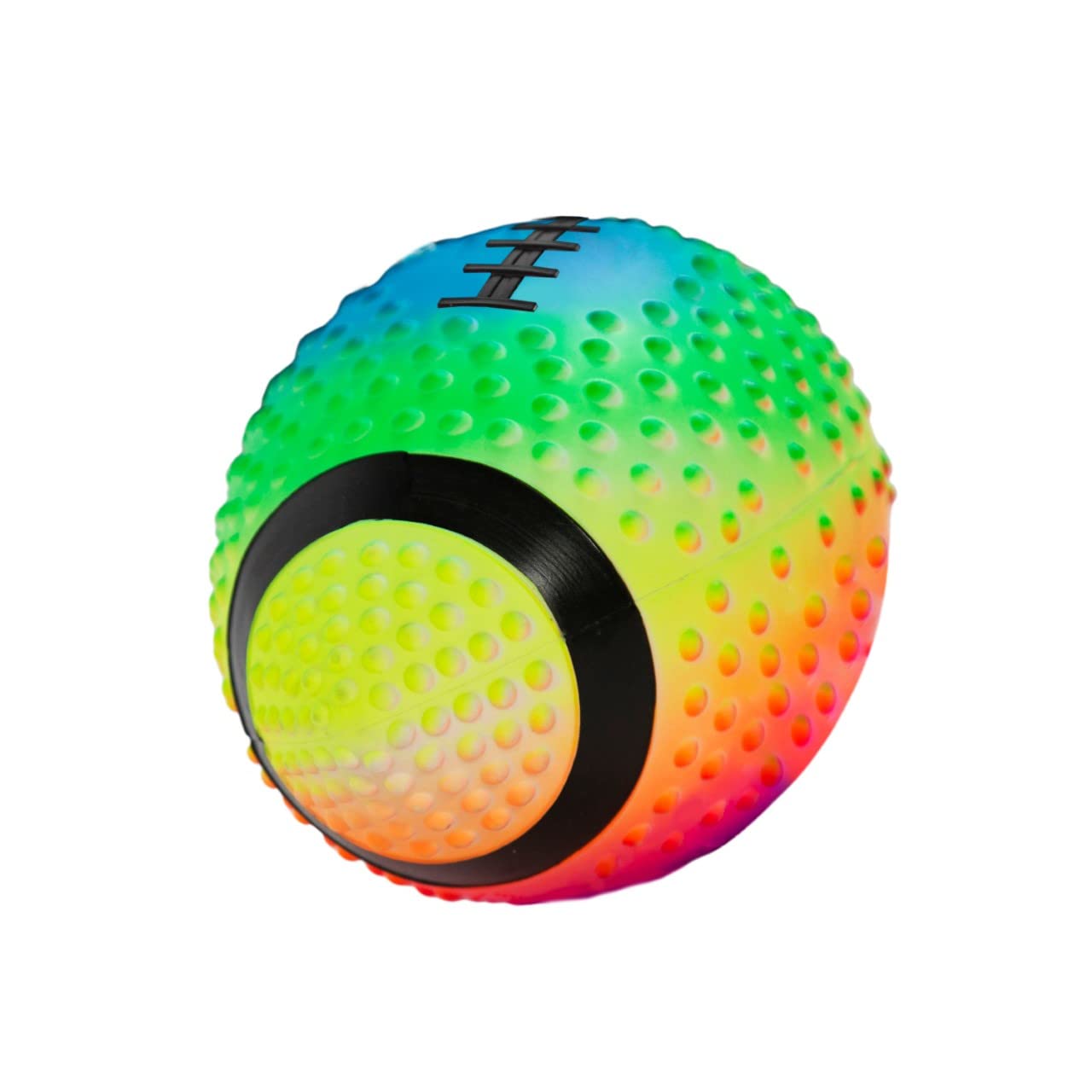 Regent Practice Football Neon Colored 9Inch Spiked For Gripping Control Made Of Soft Rubber Inflatable Football Air Filled Great