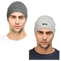 Fabseasons Men Cotton Skull Cap,Ideal For All Summer & Winters. Can Be Used Under Helmet. Combo Pack Of 2 (Gray,Darkgray)