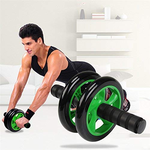 AJRO DEAL Anti Skid Double Wheel Total Body AB Roller Exerciser for Abdominal Stomach Exercise Training with Steel Handle for Me