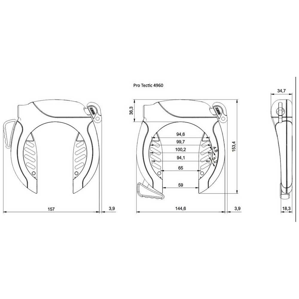 Abus Pro Tectic 4960 Frame Lock, Black (11260)
