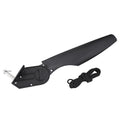 Canoe Rudder, Black Plastic Watercraft Rudder for Canoe Kayak Angling Boat, Foot Control Direction Kit