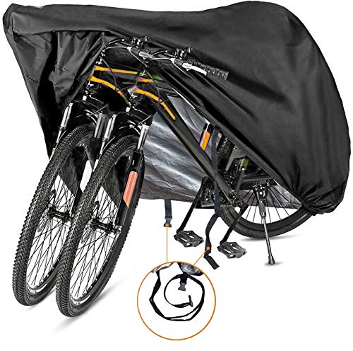Szblnsm Bike Cover For 1, 2 Or 3 Bikes - Outdoor Waterproof Bicycle Covers - 420D Heavy Duty Ripstop Material Offers Constant Pr