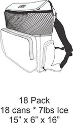 Ao Coolers Aobpbk 18-Pack Backpack Cooler - Black