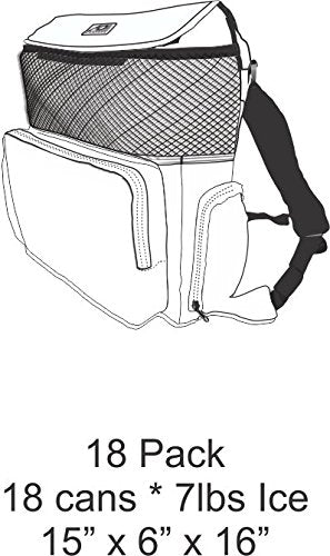Ao Coolers Aobpbk 18-Pack Backpack Cooler - Black