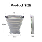 Collapsible Cups, Silicone Collapsible Travel Cup, Expandable Folding Camping Drinking Cup With Lids Reusable Small Portable Mug