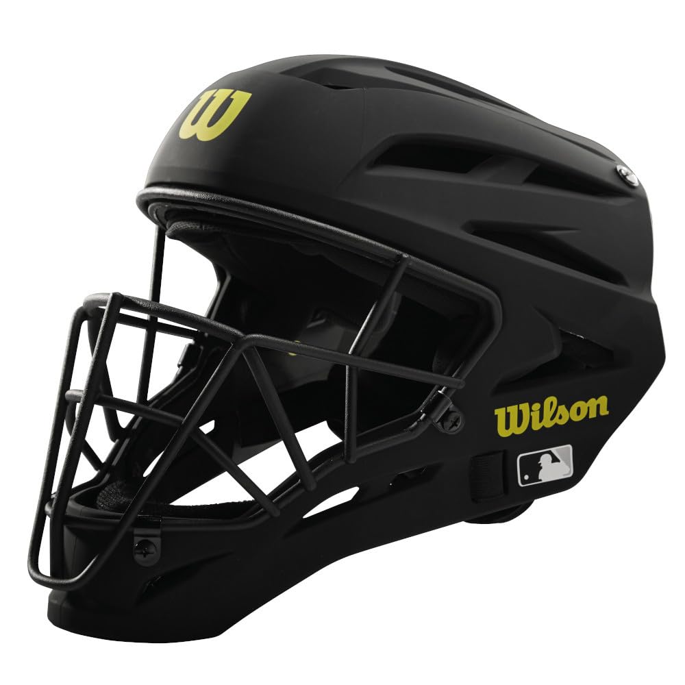 Wilson Pro Stock Umpire Helmet, Black, 7''-7 1/2''