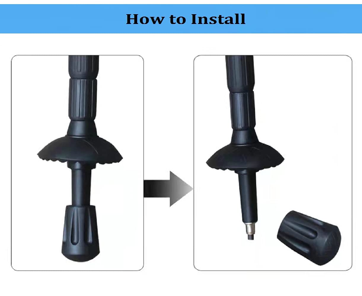 Trekking Poles Walking Poles Tips Protectors, Hiking Poles Replacement Rubber Tips For Hiking Stick, Fits Most Standard Walking