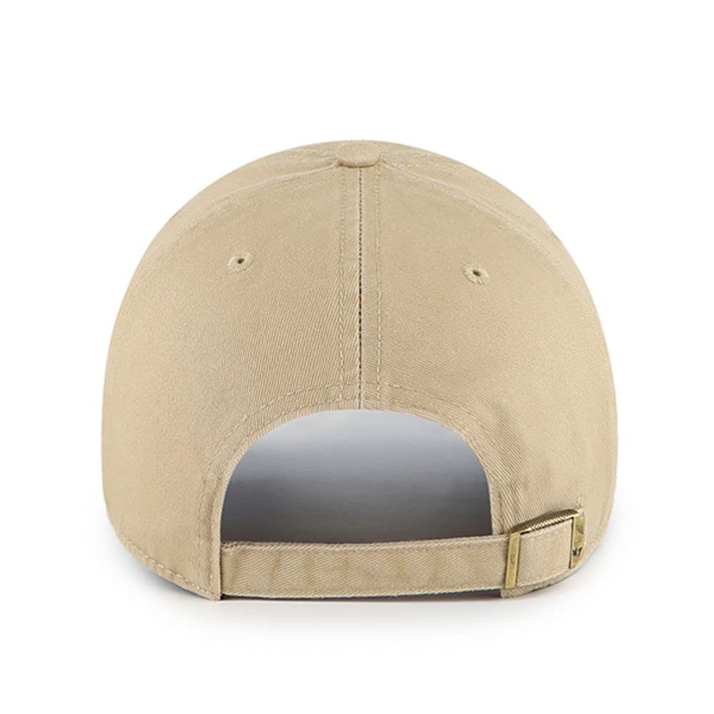 '47 New York Yankees Ballpark Clean Up Dad Hat Baseball Cap - Khaki Khaki, White, Yellow One Size