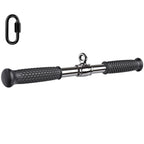 Seleware 18'' Rotating Straight Bar Cable Machines Attachments For Gym, Pull Down Bar Press Down Bar With Non-Slip Flat Soft Rub