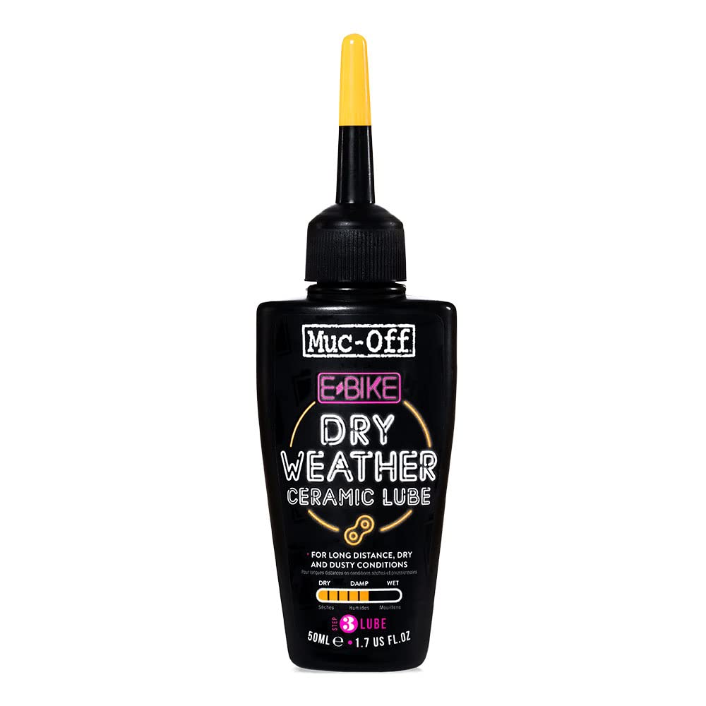 Muc-Off Ebike Dry Chain Lube, 1.7 Fl Oz - Bike Lube, Bike Chain Oil, Chain Wax For Dry Weather Conditions - Bike Lubricant For E
