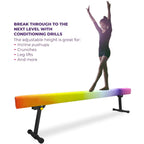 86 York 8Ft Gymnastics Balance Beam, High And Low Floor Beam Gymnastics Equipment For Kids/Adults,Gymnastics Beam For Training,P