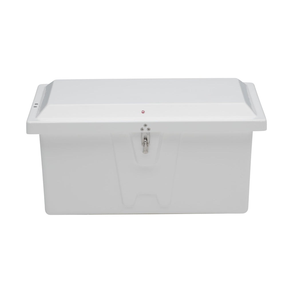 Taylor Made Stow 'N Go Low-Profile Fiberglass Dock Box, White (20'' H X 40'' W X 19'' D) - Fiberglass Construction, Uv Gelcoat F