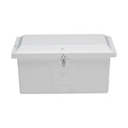 Taylor Made Stow 'N Go Low-Profile Fiberglass Dock Box, White (20'' H X 40'' W X 19'' D) - Fiberglass Construction, Uv Gelcoat F