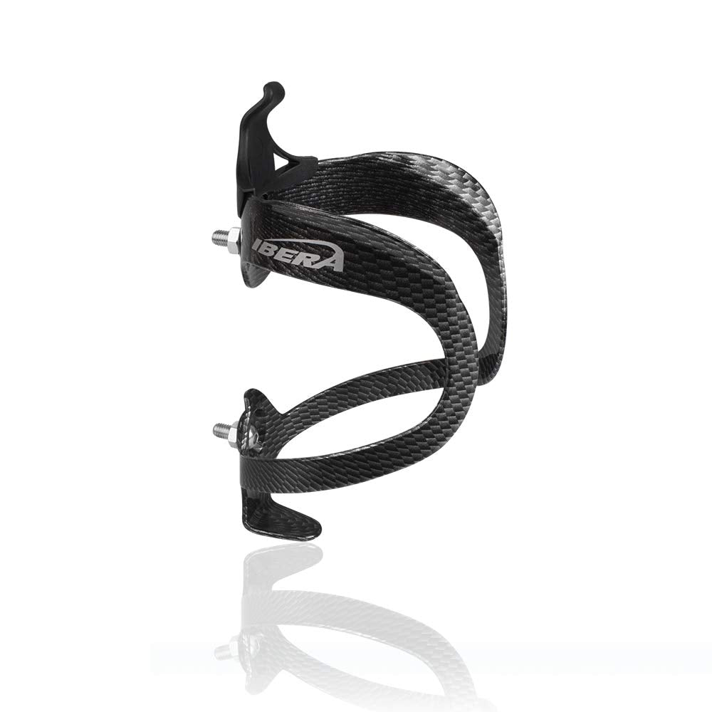Ibera Bicycle Lightweight Aluminum Water Bottle Cage, Carbon Pattern