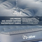D-Hive Unbeatable Durability Suv Air Mattress For Car Camping, Durable Extra Thick 300D Oxford Fabric, Quick Easy Set-Up W/Elect