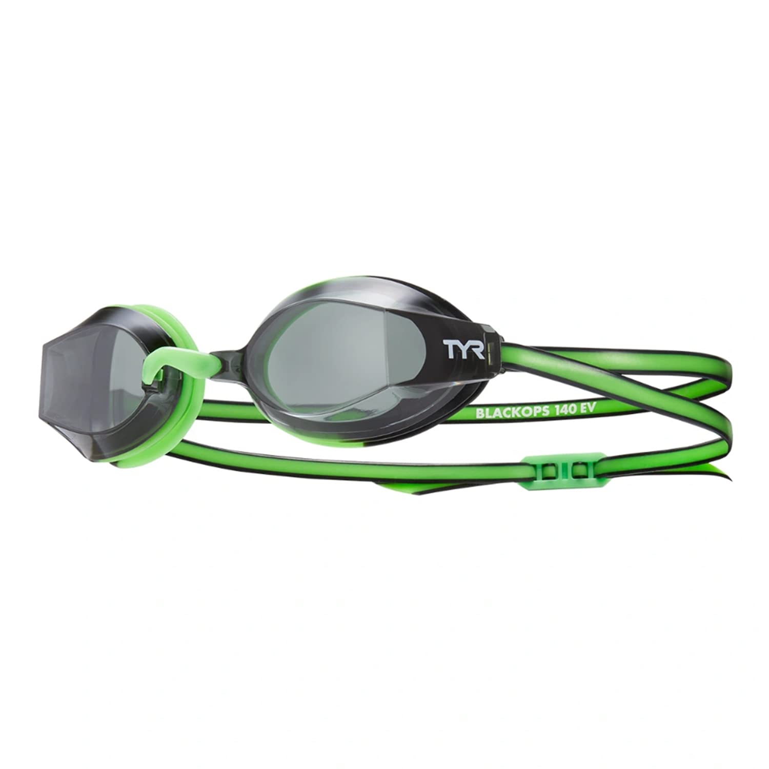 Tyr Blackops 140 Ev Racing Goggles Junior Fit, Smoke/Green/Black