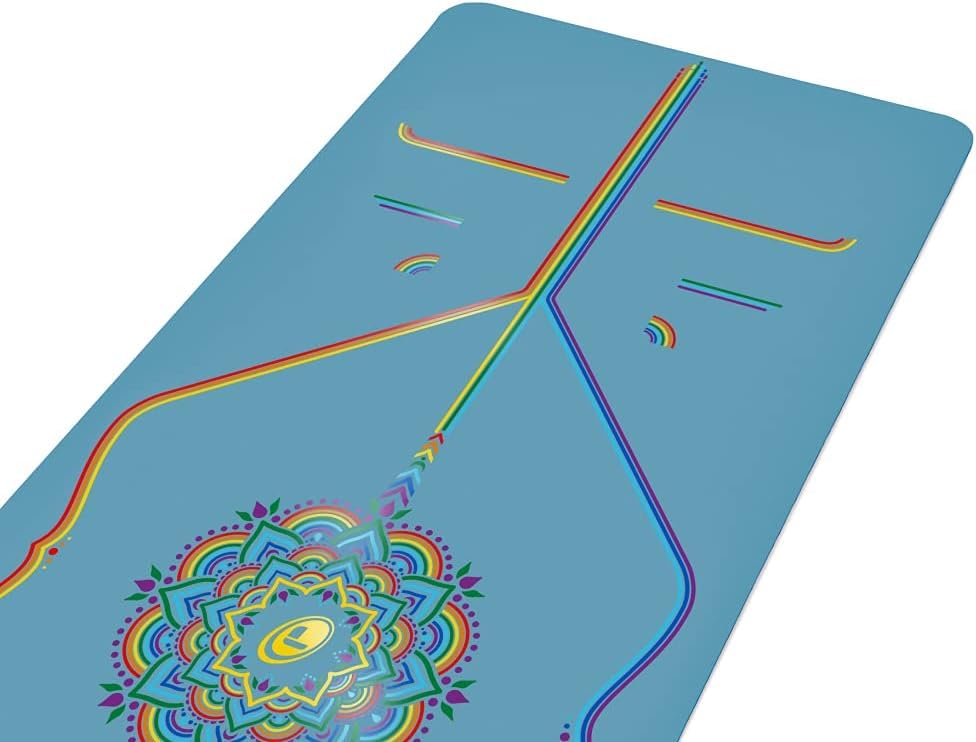 Liforme Printed Yoga Mat - Free Yoga Bag, Patented Alignment System, Warrior-Like Grip, Non-Slip, Eco-Friendly, Biodegradable, S