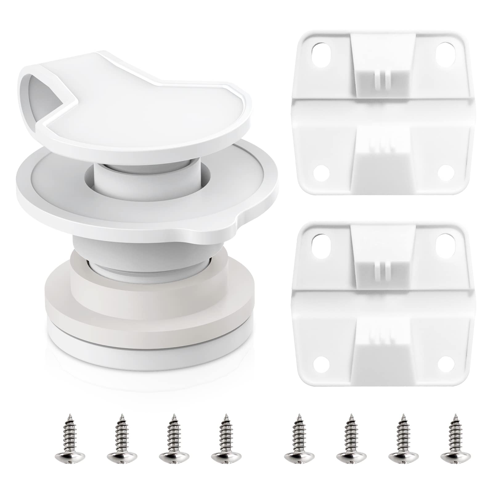 Pokin Cooler Replacement Parts Kit for Coleman,Ice Chest Plastic Hinges,Cooler Standard Drain Plug Assembly and Stainless Steel 
